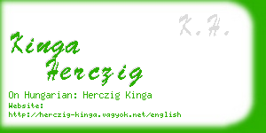 kinga herczig business card